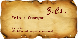 Zelnik Csongor névjegykártya